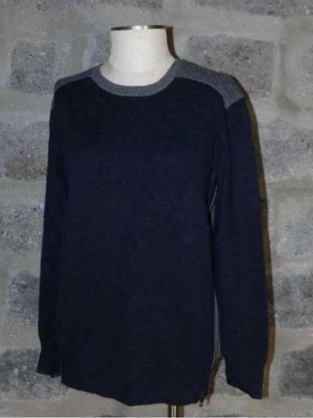 Vince Navy and Gray Knit Sweater